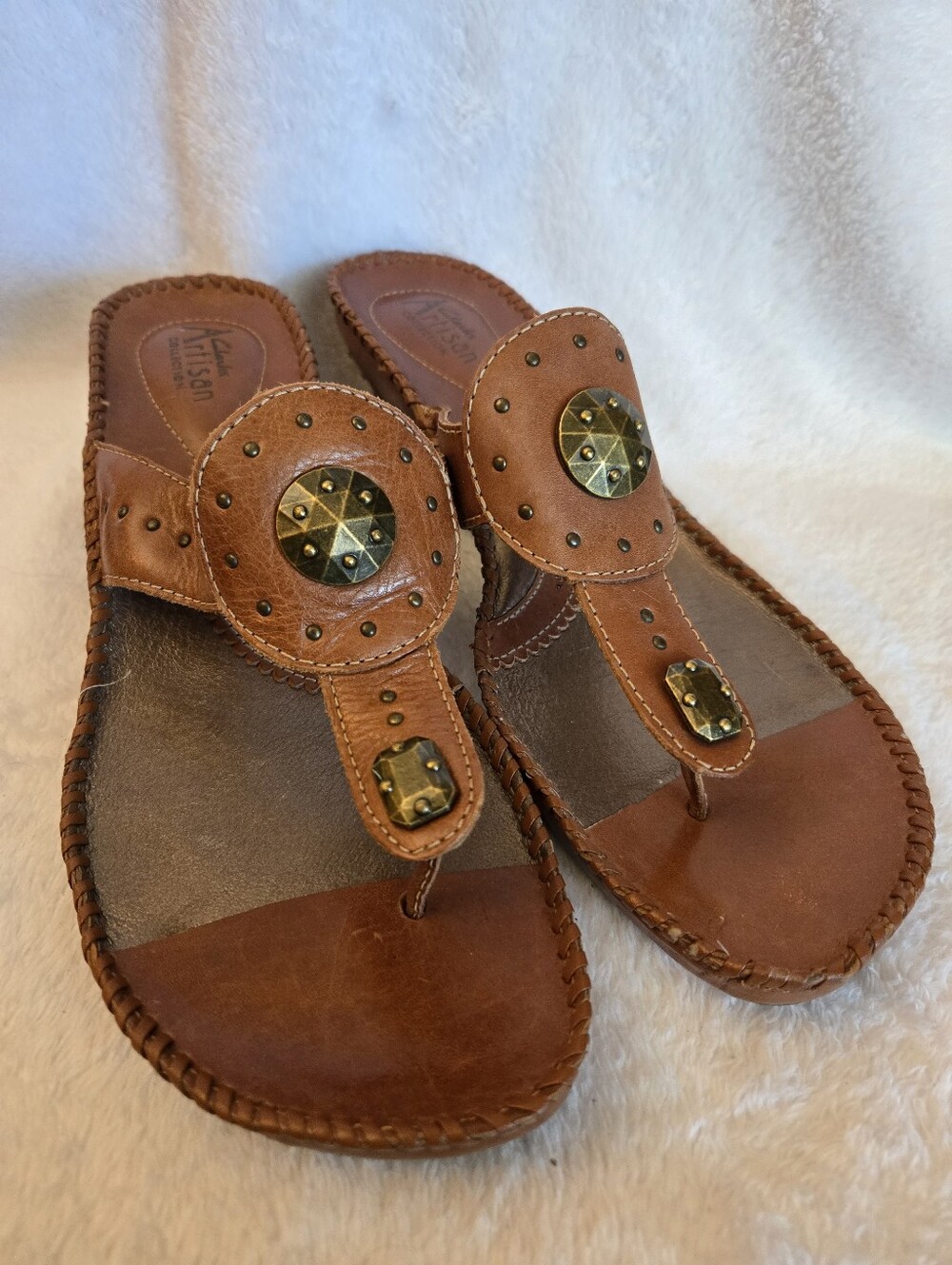 ✨️Clarks Artisan Collection Brown Leather Wedge Sandals